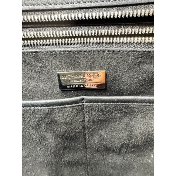 RARE 2015 Michael Kors GRACIE Large Genuine Python Leather Tote Graphite/Black - Picture 15 of 16